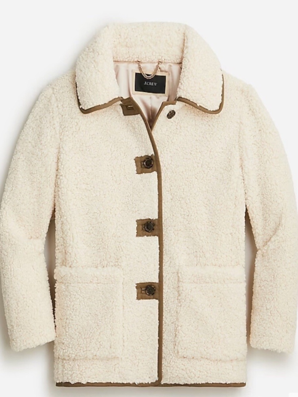 J Crew Teddy Sherpa Jacket Large NWT Orig $278